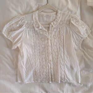 Doen White Eyelet Blouse